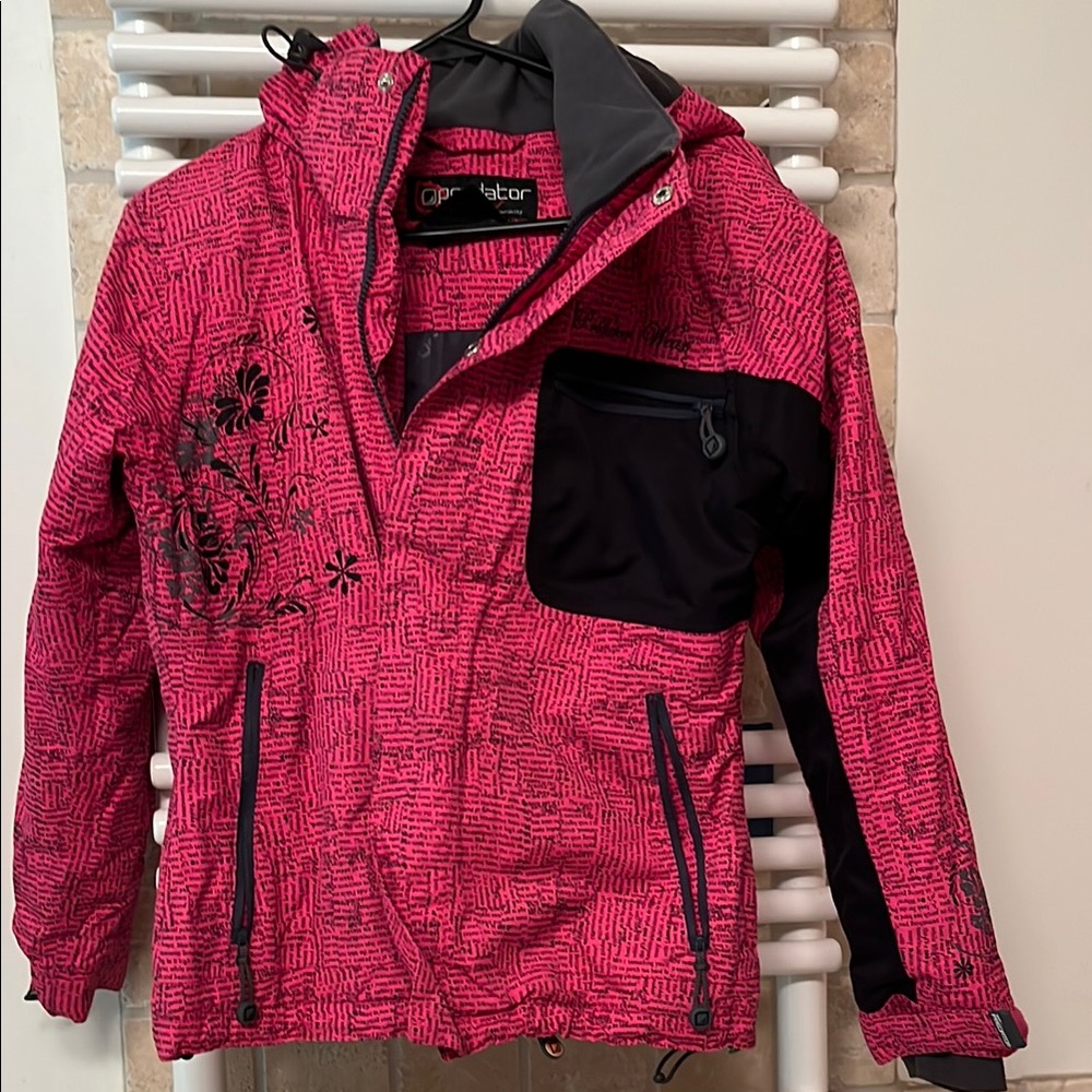 Predator pink and black womens ski jacket